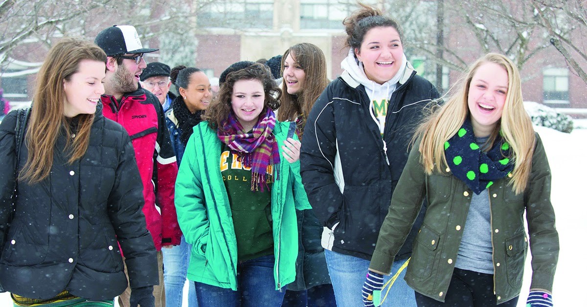 Students in winter