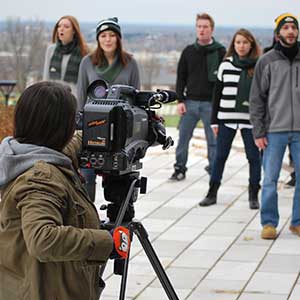 Le Moyne Students and photographer