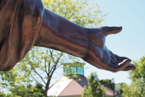 Hand of St. Ignatius Statue reaching out