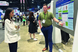 Evan Davis presenting his cancer research