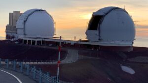 The twin domes of the Keck Observatory